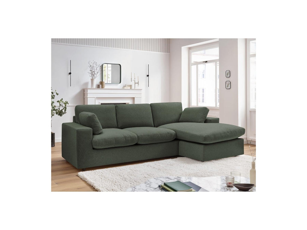 Belair - Canapé D'Angle Fixe Réversible Compact - Tissu