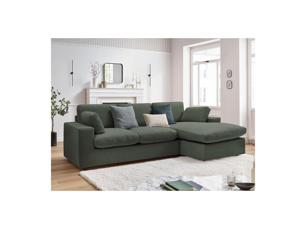 Belair - Canapé D'Angle Fixe Réversible Compact - Tissu