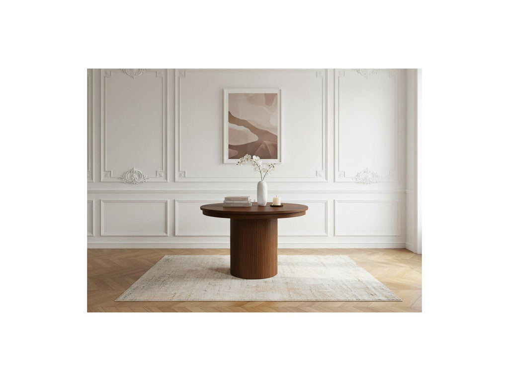 Prado - Table À Manger Ronde Extensible 110 À 210 Cm - Placage Chêne Massif