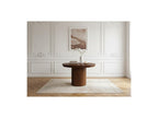 Prado - Table À Manger Ronde Extensible 110 À 210 Cm - Placage Chêne Massif