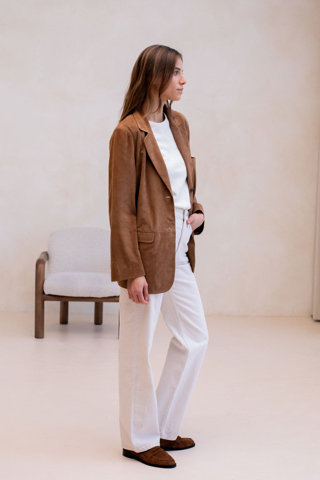 Veste En Daim Le Thibaud - Marron Camel