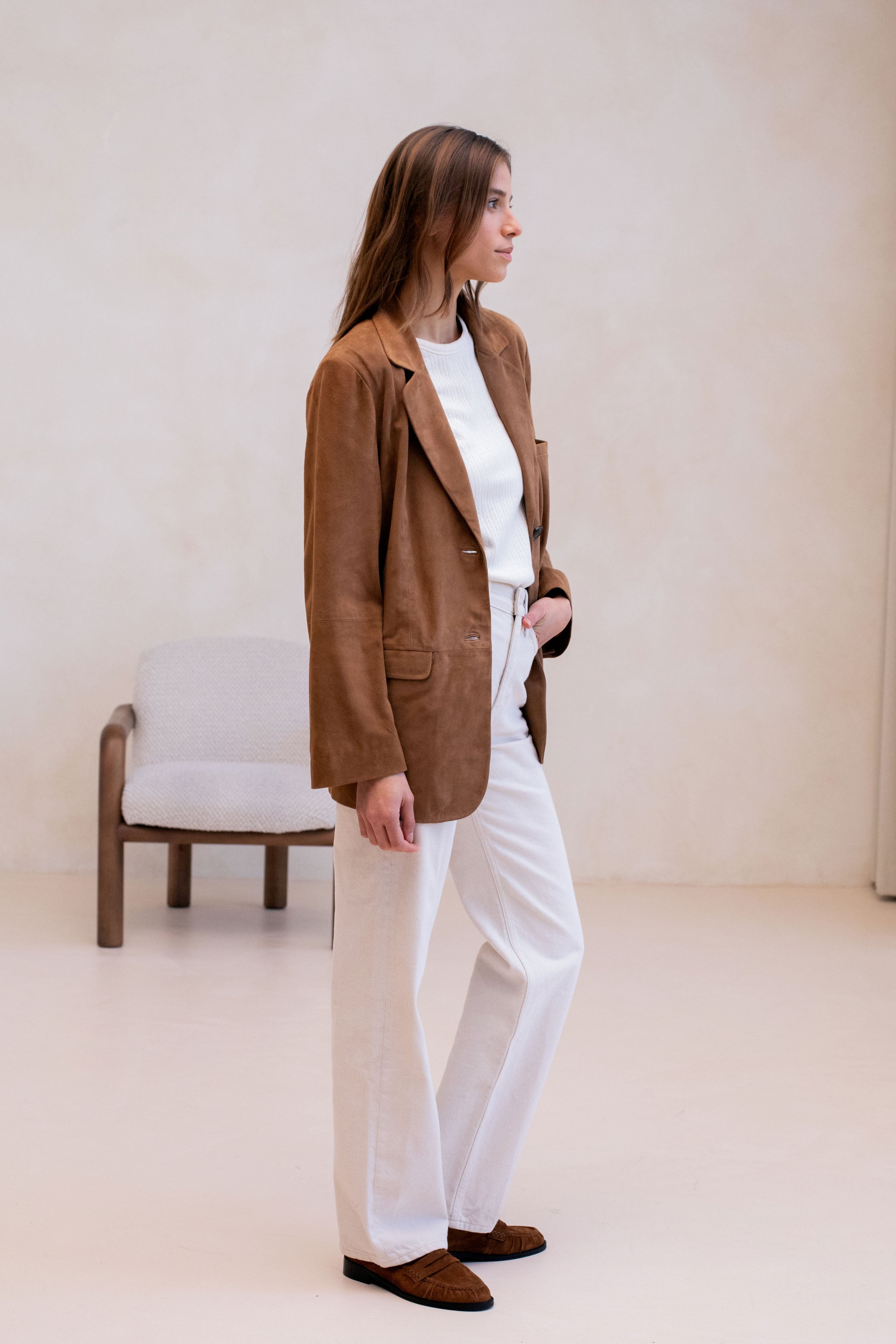 Veste En Daim Le Thibaud - Marron Camel