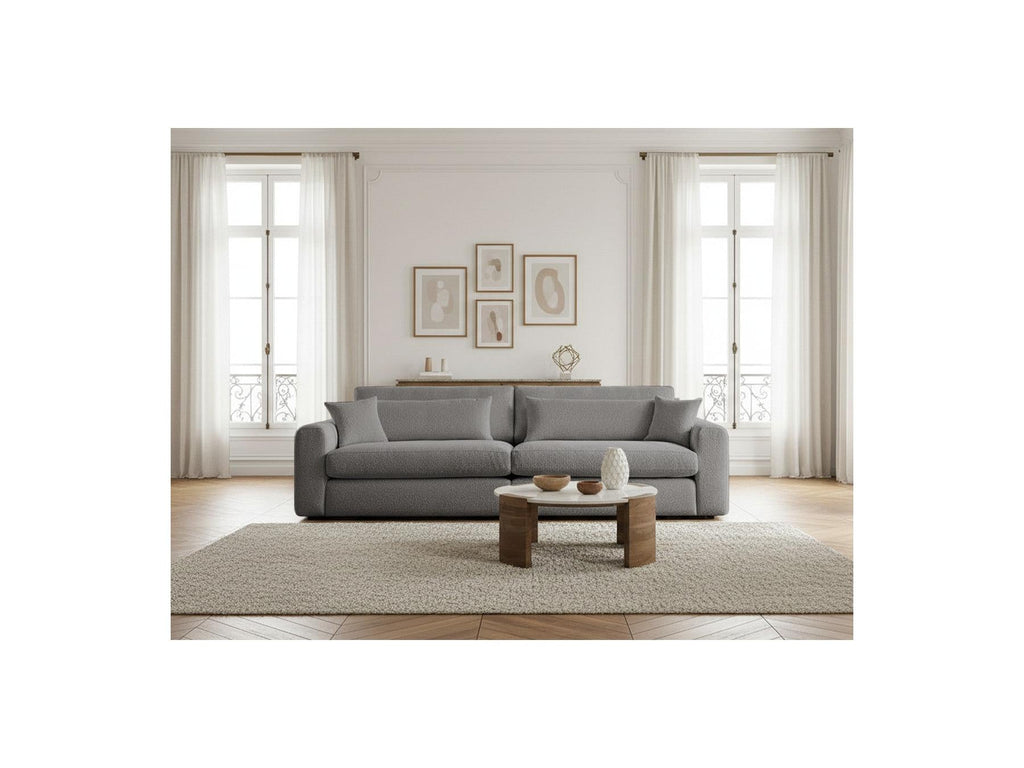 Belmont - Canapé Droit Fixe 3 Places - Tissu Bouclette