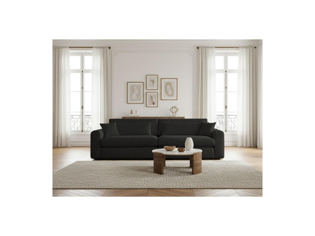 Belmont - Canapé Droit Fixe 3 Places - Tissu Bouclette