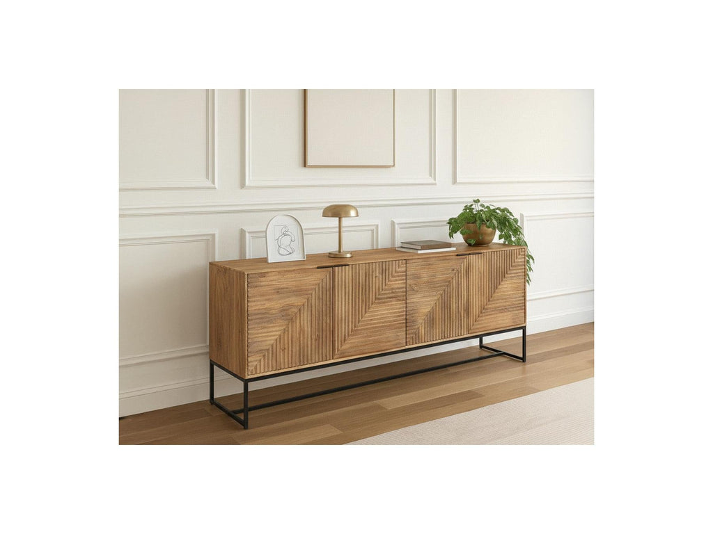 Naomie - Buffet 4 Portes - Bois Massif D'Acacia