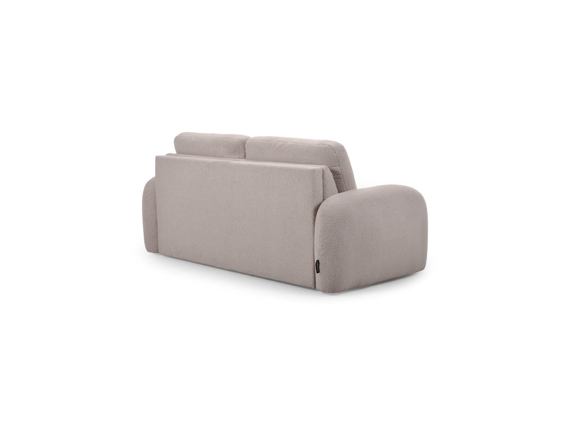 Kenan - Canapé Droit Convertible - Ouverture Express Tissu Bouclette