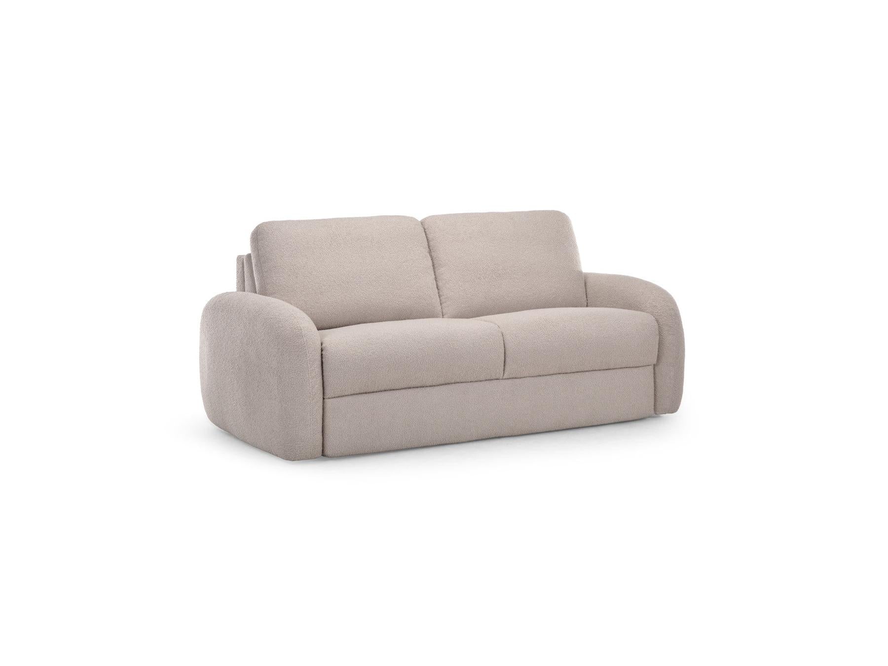 Kenan - Canapé Droit Convertible - Ouverture Express Tissu Bouclette