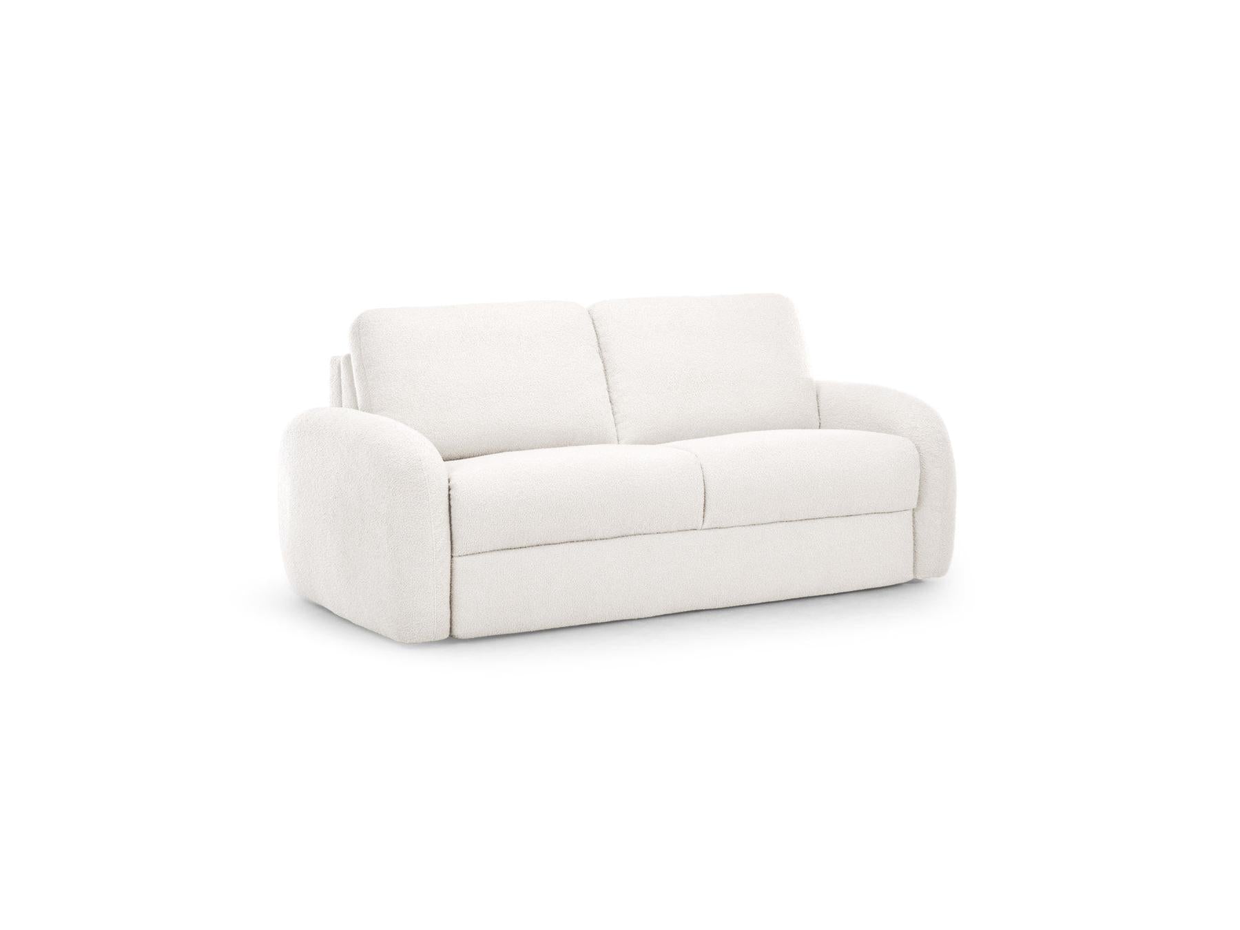 Kenan - Canapé Droit Convertible - Ouverture Express Tissu Bouclette