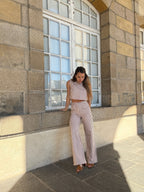 Top Rayé Marin Camel