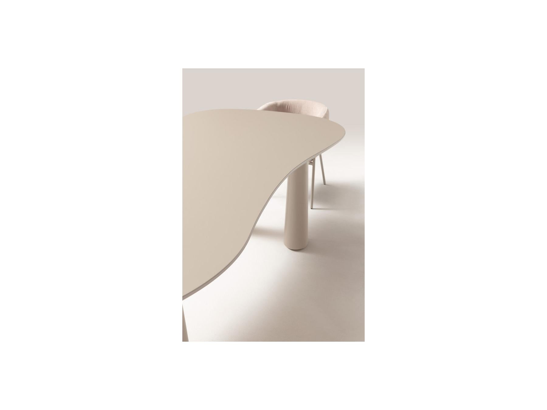 Sasha - Table À Manger Ovale - Beige