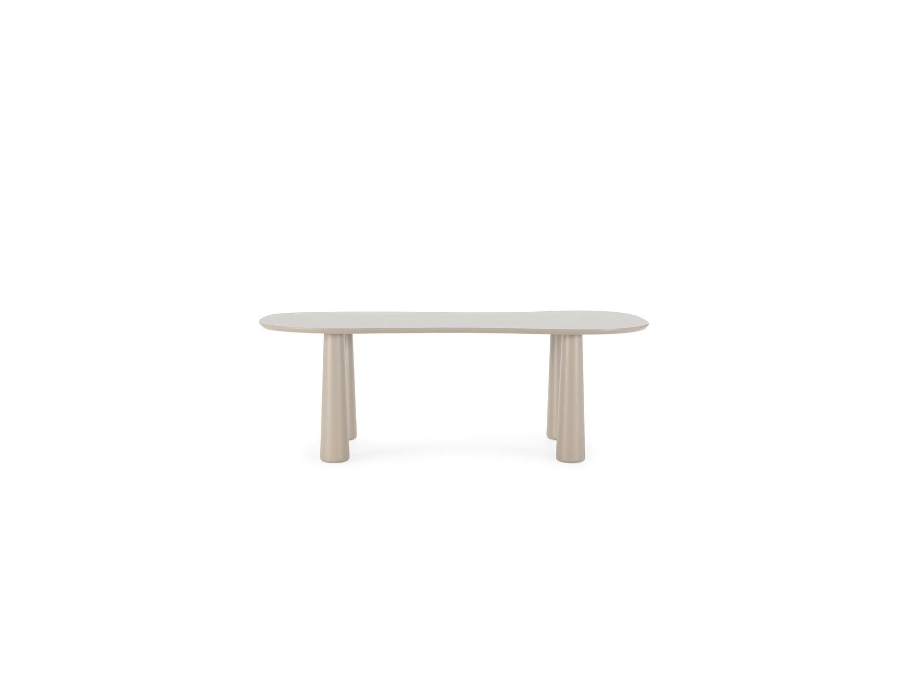 Sasha - Ensemble - Avec Table À Manger Ovale Beige + Chaises Mila Tissu Texturé - Lot De 4 Chaises