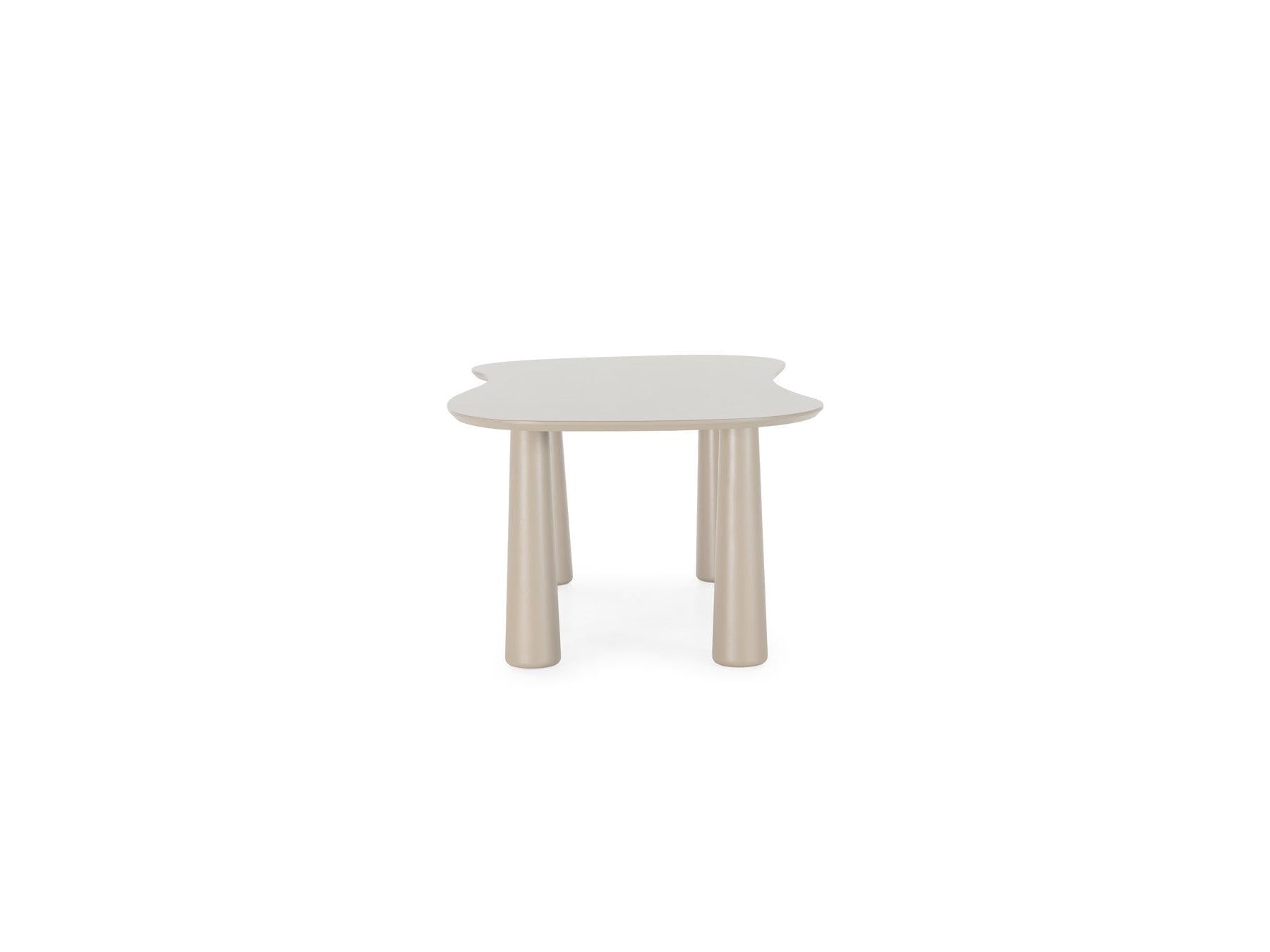 Sasha - Ensemble - Avec Table À Manger Ovale Beige + Chaises Mila Tissu Texturé - Lot De 4 Chaises