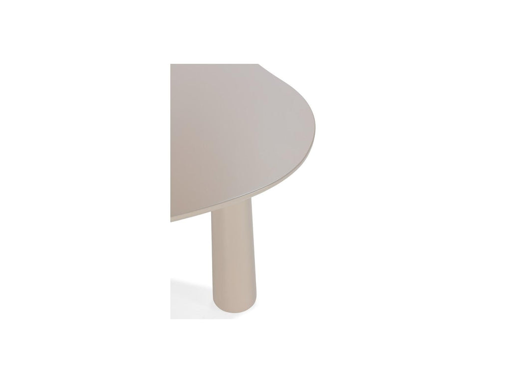 Sasha - Ensemble - Avec Table À Manger Ovale Beige + Chaises Mila Tissu Texturé - Lot De 6 Chaises