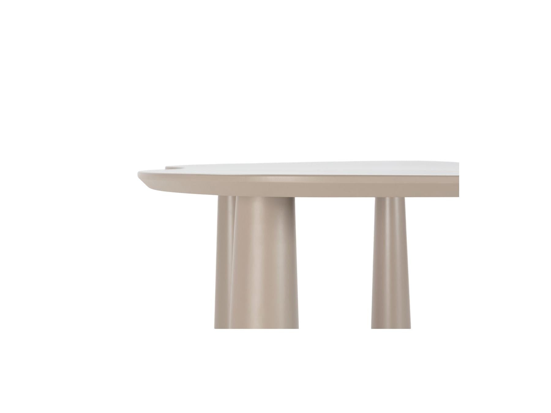 Sasha - Ensemble - Avec Table À Manger Ovale Beige + Chaises Mila Tissu Texturé - Lot De 6 Chaises