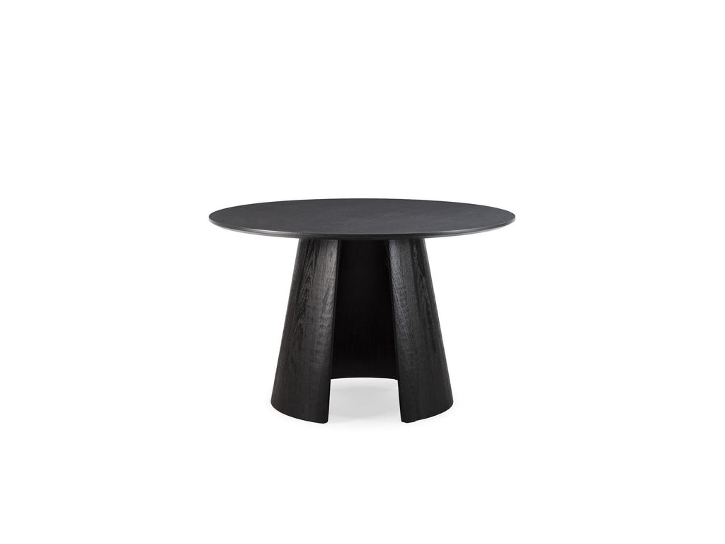 Gaston - Table À Manger Ronde - Placage Chêne