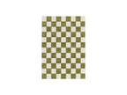 Gaelle - Tapis Poils Ras - Motif Damier - Vert