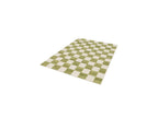 Gaelle - Tapis Poils Ras - Motif Damier - Vert