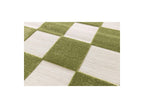 Gaelle - Tapis Poils Ras - Motif Damier - Vert