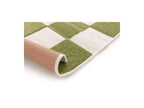Gaelle - Tapis Poils Ras - Motif Damier - Vert
