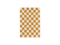 Gaelle - Tapis Poils Ras - Motif Damier - Jaune