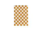 Gaelle - Tapis Poils Ras - Motif Damier - Jaune