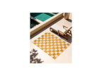 Gaelle - Tapis Poils Ras - Motif Damier - Jaune