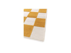 Gaelle - Tapis Poils Ras - Motif Damier - Jaune