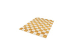 Gaelle - Tapis Poils Ras - Motif Damier - Jaune