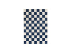 Gaelle - Tapis Poils Ras - Motif Damier - Bleu