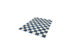 Gaelle - Tapis Poils Ras - Motif Damier - Bleu