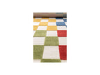Gabrielle - Tapis Poils Ras - Motif Damier - Multicolore