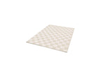 Gabrielle - Tapis Poils Ras - Motif Damier - Blanc
