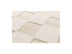 Gabrielle - Tapis Poils Ras - Motif Damier - Blanc