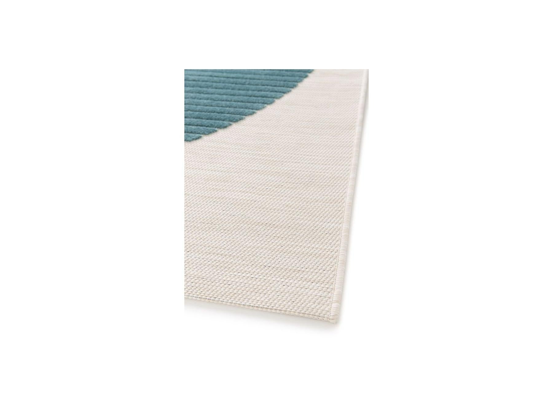 Eloi - Tapis Poils Ras - Motif Abstrait - Bleu