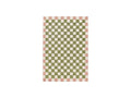 Myrlie - Tapis Poils Ras - Motif Damier - Vert