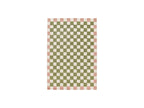 Myrlie - Tapis Poils Ras - Motif Damier - Vert