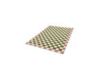 Myrlie - Tapis Poils Ras - Motif Damier - Vert
