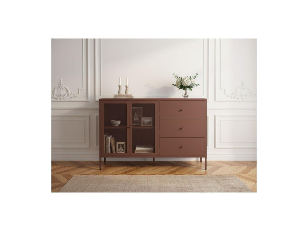 Clara - Buffet 2 Portes 3 Tiroirs - Métal Édition Limitée