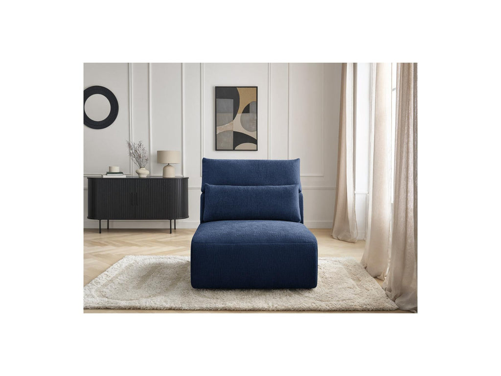 Jana - Chauffeuse 1 Place Avec Têtière Pour Canapé Modulable - Tissu Texturé