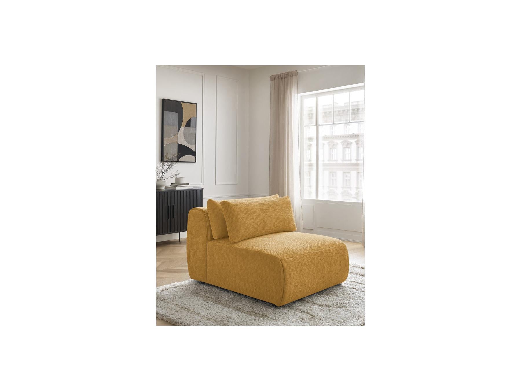 Jana - Chauffeuse 1 Place Avec Têtière Pour Canapé Modulable - Tissu Texturé