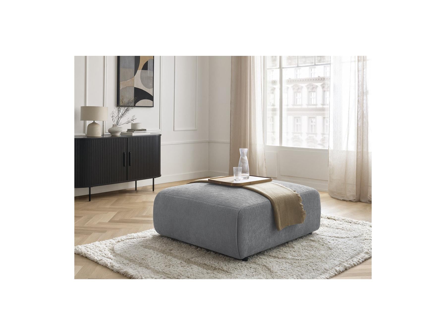 Jana - Pouf Grand - Tissu Texturé