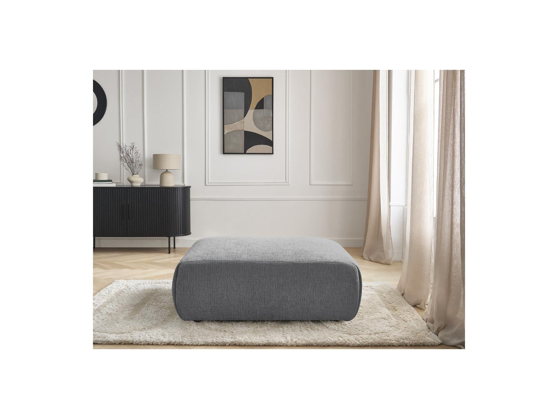 Jana - Pouf Grand - Tissu Texturé