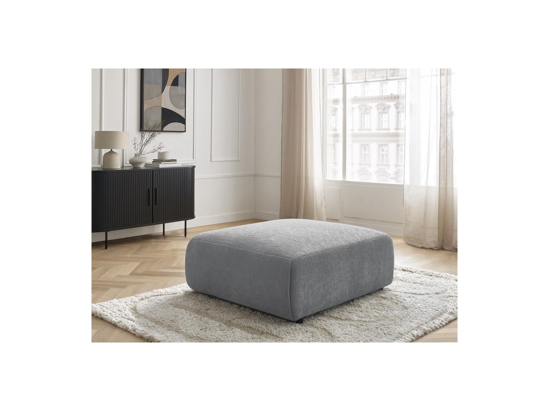 Jana - Pouf Grand - Tissu Texturé