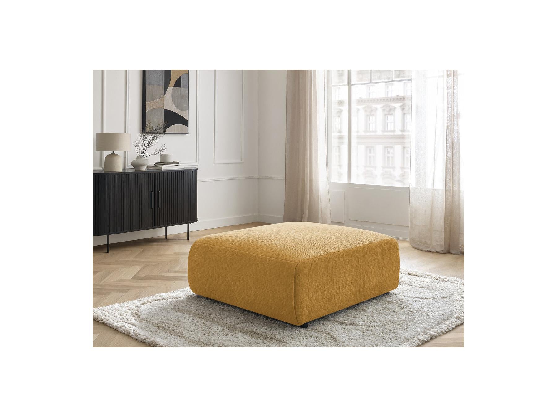 Jana - Pouf Grand - Tissu Texturé