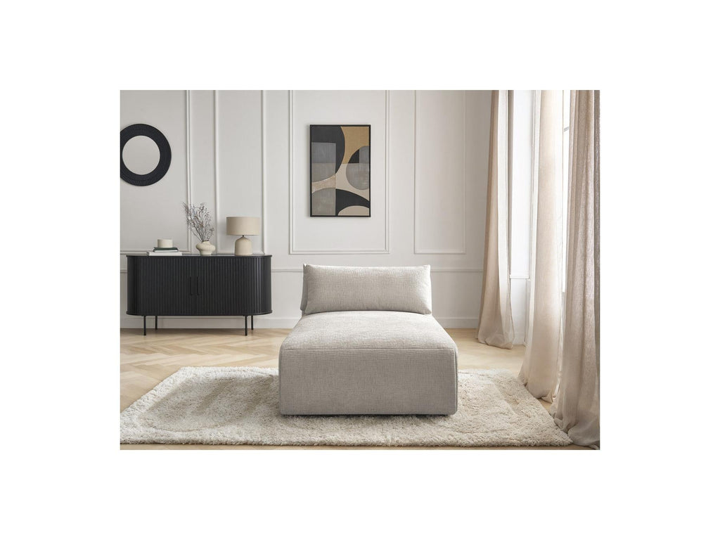 Jana - Méridienne Avec Têtière Pour Canapé Modulable - Tissu Texturé