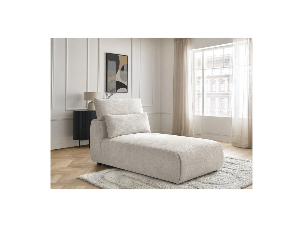 Jana - Méridienne Avec Têtière Pour Canapé Modulable - Tissu Texturé