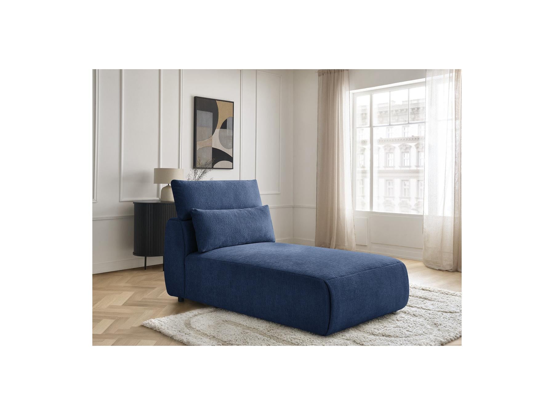 Jana - Méridienne Avec Têtière Pour Canapé Modulable - Tissu Texturé