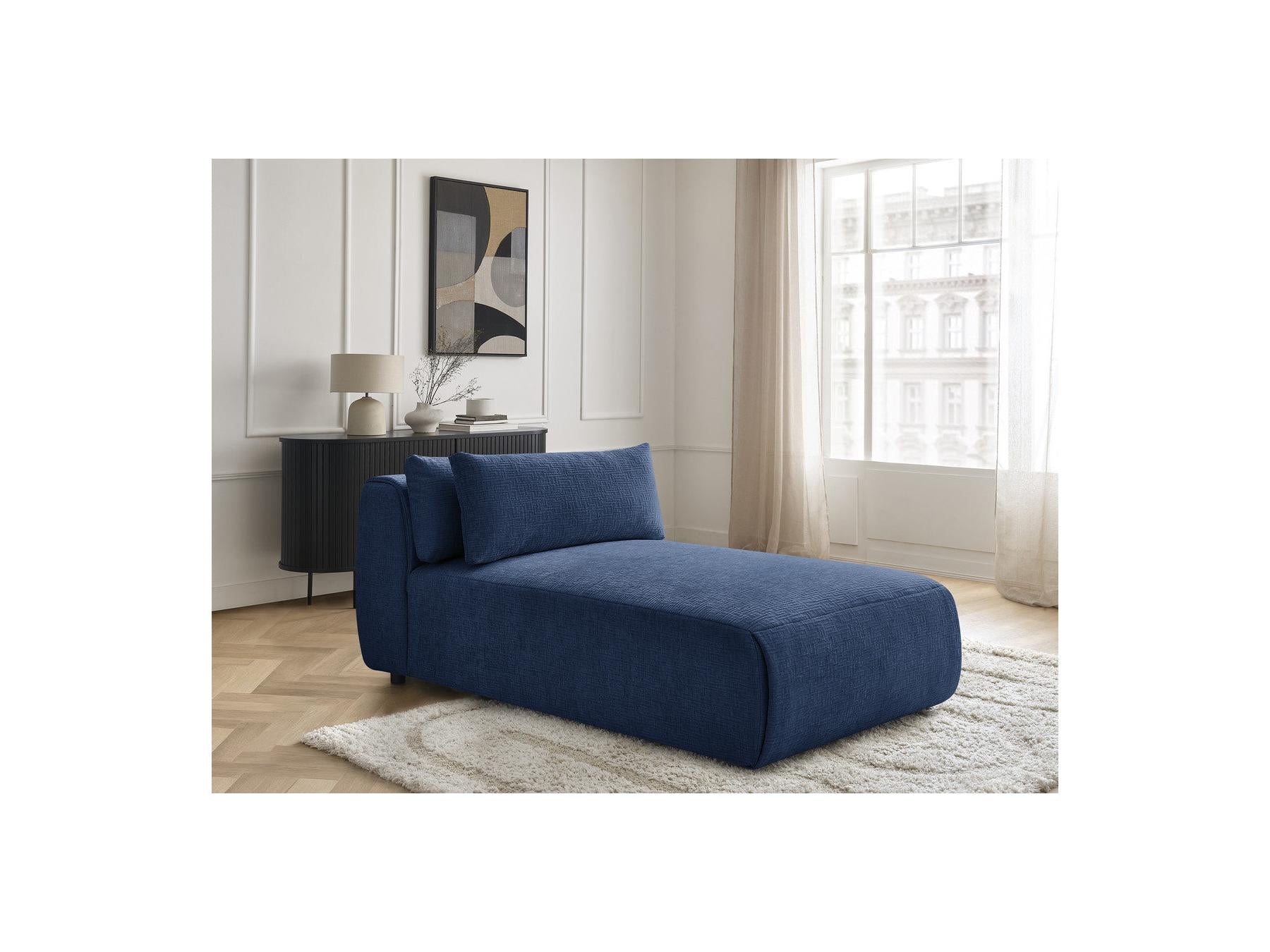 Jana - Méridienne Avec Têtière Pour Canapé Modulable - Tissu Texturé