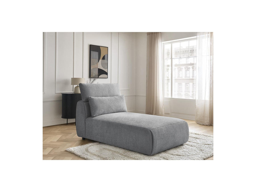 Jana - Méridienne Avec Têtière Pour Canapé Modulable - Tissu Texturé