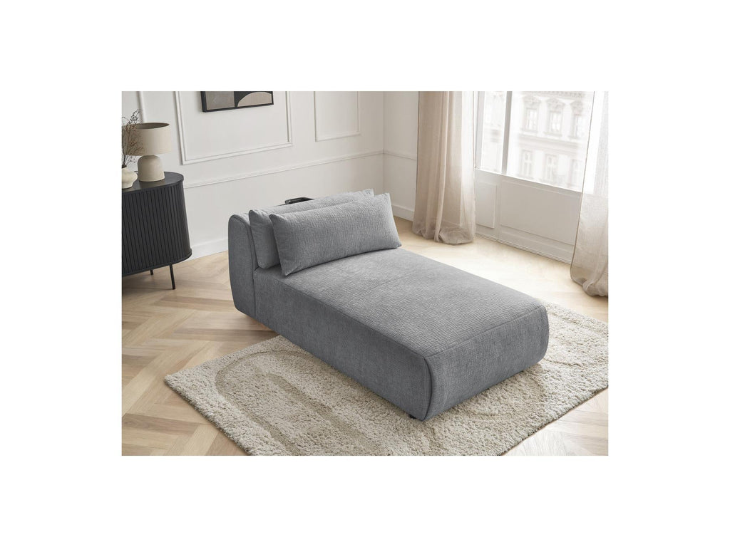 Jana - Méridienne Avec Têtière Pour Canapé Modulable - Tissu Texturé